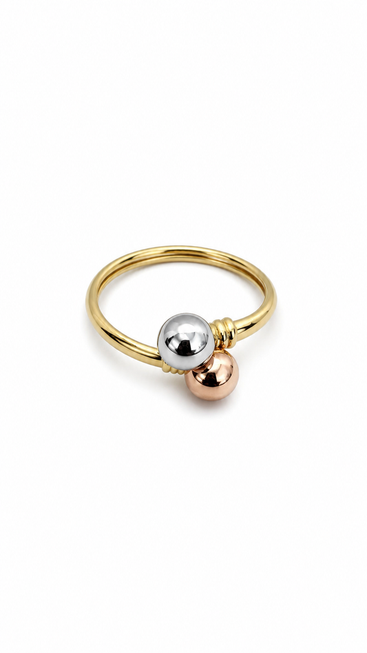 18K Three-Tone Gold Set