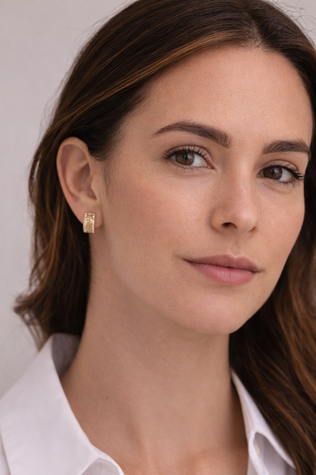 Hoops Greca in 18k Gold – 15 mm